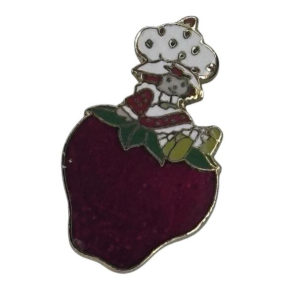 Strawberry Shortcake American Greetings AGC Enamel Pin Brooch 1980s Vintage￼ - Picture 2 of 9